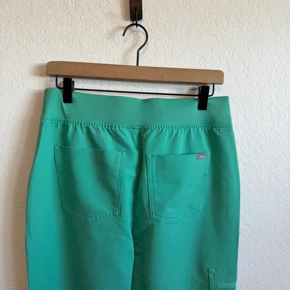 NEW NWT Figs High Waisted Zamora 6-Pocket Jogger Scrub Pants Surgical Green M - Picture 13 of 16
